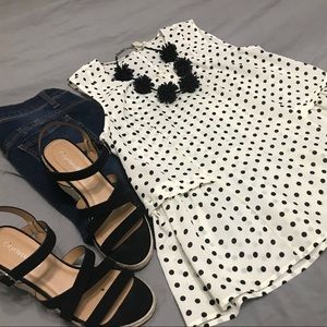 J Crew Polka Dot Blouse